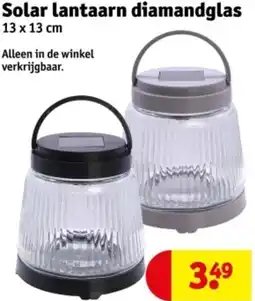 Kruidvat Solar lantaarn diamandglas aanbieding