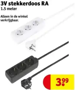 Kruidvat 3V stekkerdoos RA aanbieding