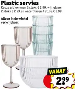 Kruidvat Plastic servies aanbieding