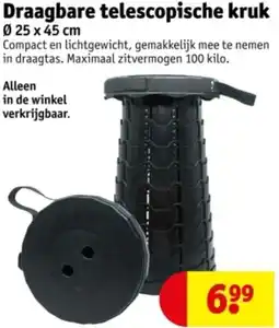 Kruidvat Draagbare telescopische kruk aanbieding