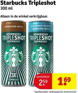 Kruidvat Starbucks Tripleshot aanbieding
