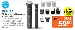 Albert Heijn PHILIPS All-in-one multigroomer + OneBlade aanbieding