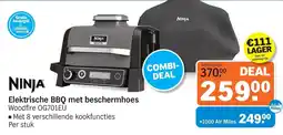 Albert Heijn NINJA Elektrische BBQ met beschermhoes Woodfire OG701EU aanbieding