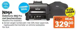 Albert Heijn NINJA Elektrische BBQ Pro met beschermhoes Woodfire Pro OG850EU aanbieding
