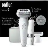 Bol.com Braun Silk·épil 9 9-341 - Epilator met Ladyshave opzetstuk - Wit/Zilver aanbieding