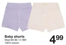 Zeeman Baby shorts aanbieding