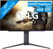 Bol.com LG UltraGear OLED 27GR95QE-B - QHD Gaming Monitor - 240hz - 0.03ms - 27inch aanbieding