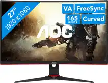 Bol.com AOC C27G2E - Full HD Curved Gaming Monitor - 165hz - 27 inch aanbieding
