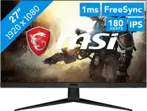 Bol.com MSI G2712F - Full HD Gaming Monitor - Ultra Rapid IPS - 180Hz - 27 Inch aanbieding