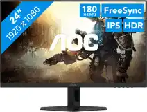 Bol.com AOC 24G4XE - Full HD Fast IPS Gaming Monitor - 180hz - Speakers - 24 inch aanbieding
