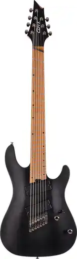 Bol.com Cort KX307 Multi Scale OPBK 7-Snarige Elektrische Gitaar Mahonie Roasted Maple Open Pore Black aanbieding