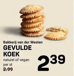 Ekoplaza Bakkerij van der westen gevulde koek aanbieding