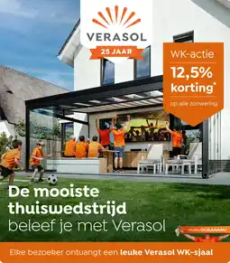 Verasol WK-actie 12,5% korting op alle zonwering aanbieding