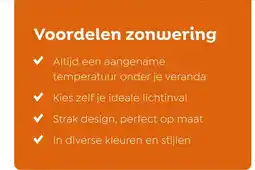 Verasol Voordelen zonwering aanbieding