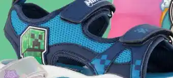 Minecraft jongens sandalen blauw