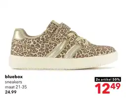 Scapino Blue Box meisjes sneakers met panterprint beige goud aanbieding