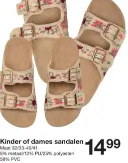 Zeeman Kinder of dames sandalen aanbieding