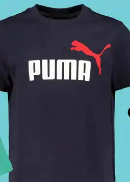 Scapino Puma Ess 2 Color No. 1 Logo kinder sport T-shirt donkerblauw aanbieding