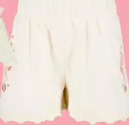 Scapino TwoDay meisjes short met borduursels wit aanbieding