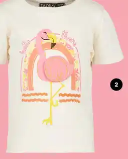 Scapino TwoDay meisjes T-shirt met flamingo beige aanbieding