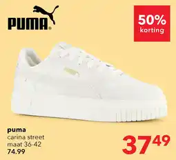 Scapino Puma Carina Street dames sneakers wit beige aanbieding