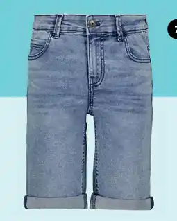 Scapino Unsigned jongens denim short lichtblauw aanbieding