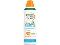 Hoogvliet Ambre Solaire Kids Sensitive zonnebrand mist SPF50 aanbieding