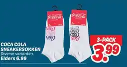 Dekamarkt COCA COLA SNEAKERSOKKEN aanbieding