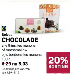 Ekoplaza Belvas chocolade aanbieding