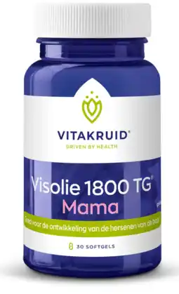 De Online Drogist Vitakruid Visolie 1800 TG Mama Softgels aanbieding