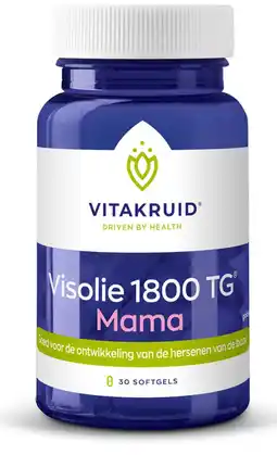 De Online Drogist Vitakruid Visolie 1800 TG Mama Softgels aanbieding