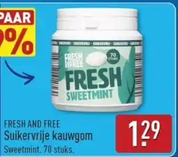 ALDI Fresh and free suikervrije kauwgom aanbieding