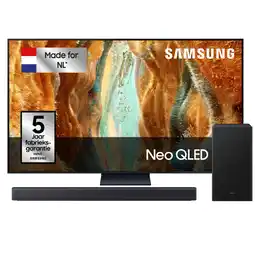 MediaMarkt Samsung Qn74f Neo Qled 4k Tv 75 + Samsung Hw-b450f/xn Soundbar Bundle aanbieding
