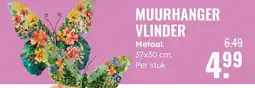 GroenRijk Muurhanger vlinder metaal. aanbieding