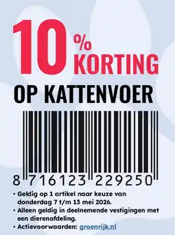 GroenRijk Kattenvoer aanbieding