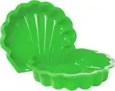 Bol.com Zandbak schelp appelgroen 2-delig88 x 77cm x 36 cm SwingKing Zandbak / waterbak met deksel aanbieding