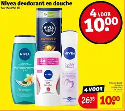 Kruidvat Nivea deodorant en douche aanbieding