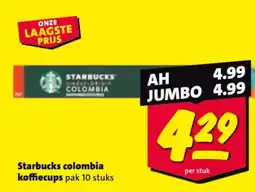 Nettorama Starbucks colombia koffiecups aanbieding