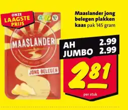 Nettorama Maaslander jong belegen plakken kaas aanbieding