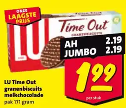 Nettorama LU Time Out granenbiscuits melkchocolade aanbieding