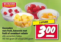 Nettorama Gesneden vers fruit, bavarois met fruit of rauwkost salade aanbieding