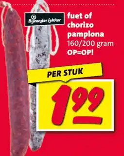 Nettorama fuet of chorizo pamplona aanbieding