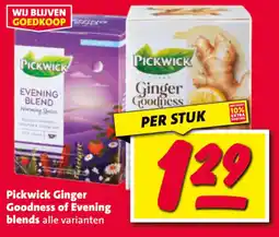 Nettorama Pickwick Ginger Goodness of Evening blends aanbieding