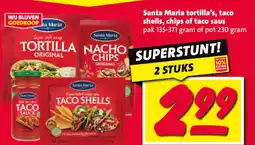 Nettorama Santa Maria tortilla's, taco shells, chips of taco saus aanbieding