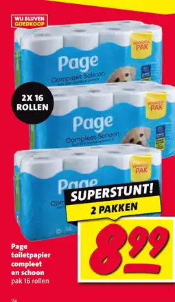 Nettorama Page toiletpapier compleet en schoon aanbieding