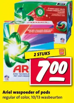 Nettorama Ariel waspoeder of pods aanbieding