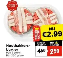 Vomar Voordeelmarkt Houthakkers- burger aanbieding