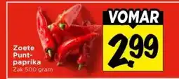 Vomar Voordeelmarkt Zoete Punt- paprika aanbieding