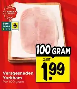 Vomar Voordeelmarkt Versgesneden Yorkham aanbieding