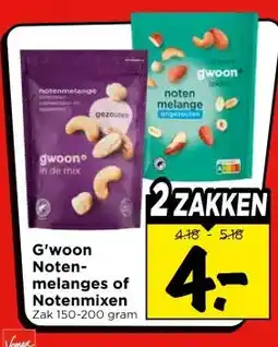 Vomar Voordeelmarkt G'woon Noten- melanges of Notenmixen aanbieding